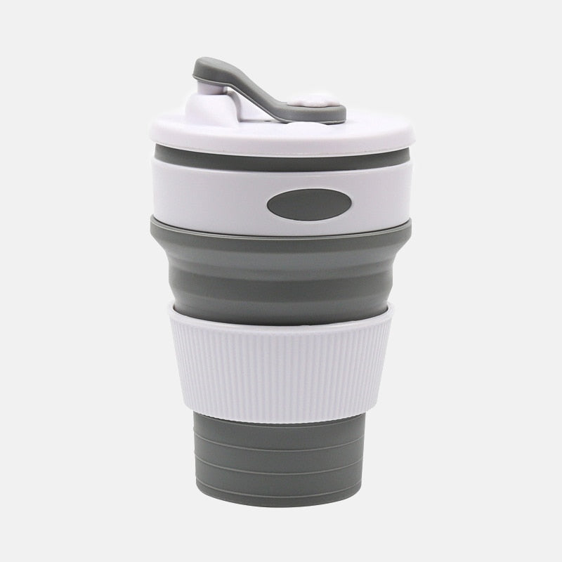 Portable Silicone Cup Hot FoldingTelescopic Multi-function Collapsible Drinking Coffee Cup Foldable Silica Mug Travel Cute Mugs
