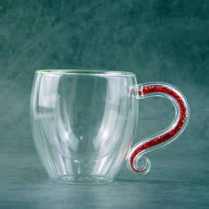 Coffee Mug Crystal Glass Cup Luxury Double Layers Milk Cup Tea Water Bottle Rhinstones Drinkware H1124