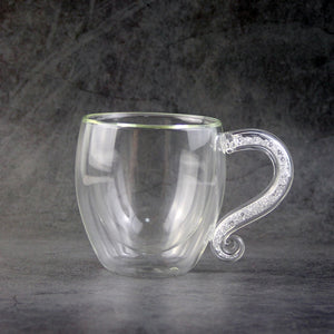Coffee Mug Crystal Glass Cup Luxury Double Layers Milk Cup Tea Water Bottle Rhinstones Drinkware H1124